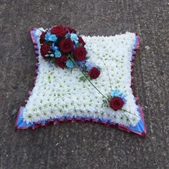 Claret &amp; Blue Cushion