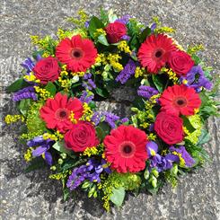 Red &amp; Purple Wreath