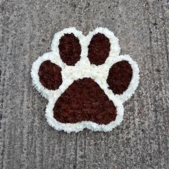 2ft Paw Print Funeral Tribute 