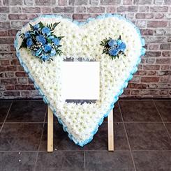 3Ft Pale Blue Photo Heart