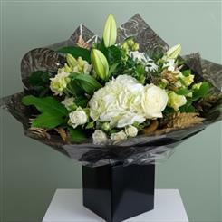 Black White Gold Aqua Handtied 